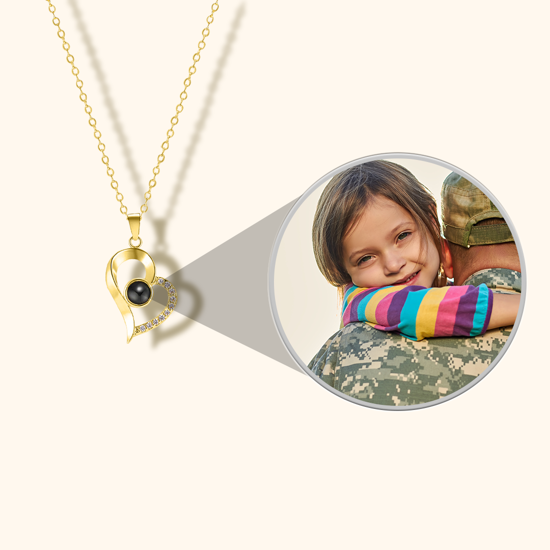 Hartvormige Ketting met Projectiebedel