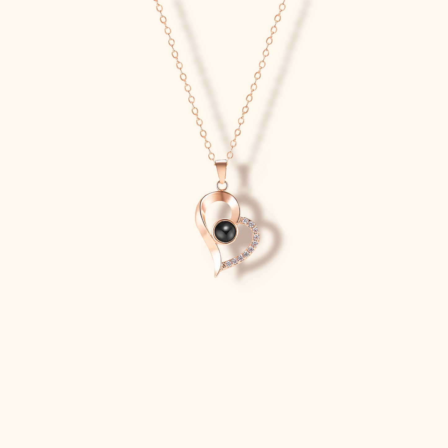 Hartvormige Ketting met Projectiebedel