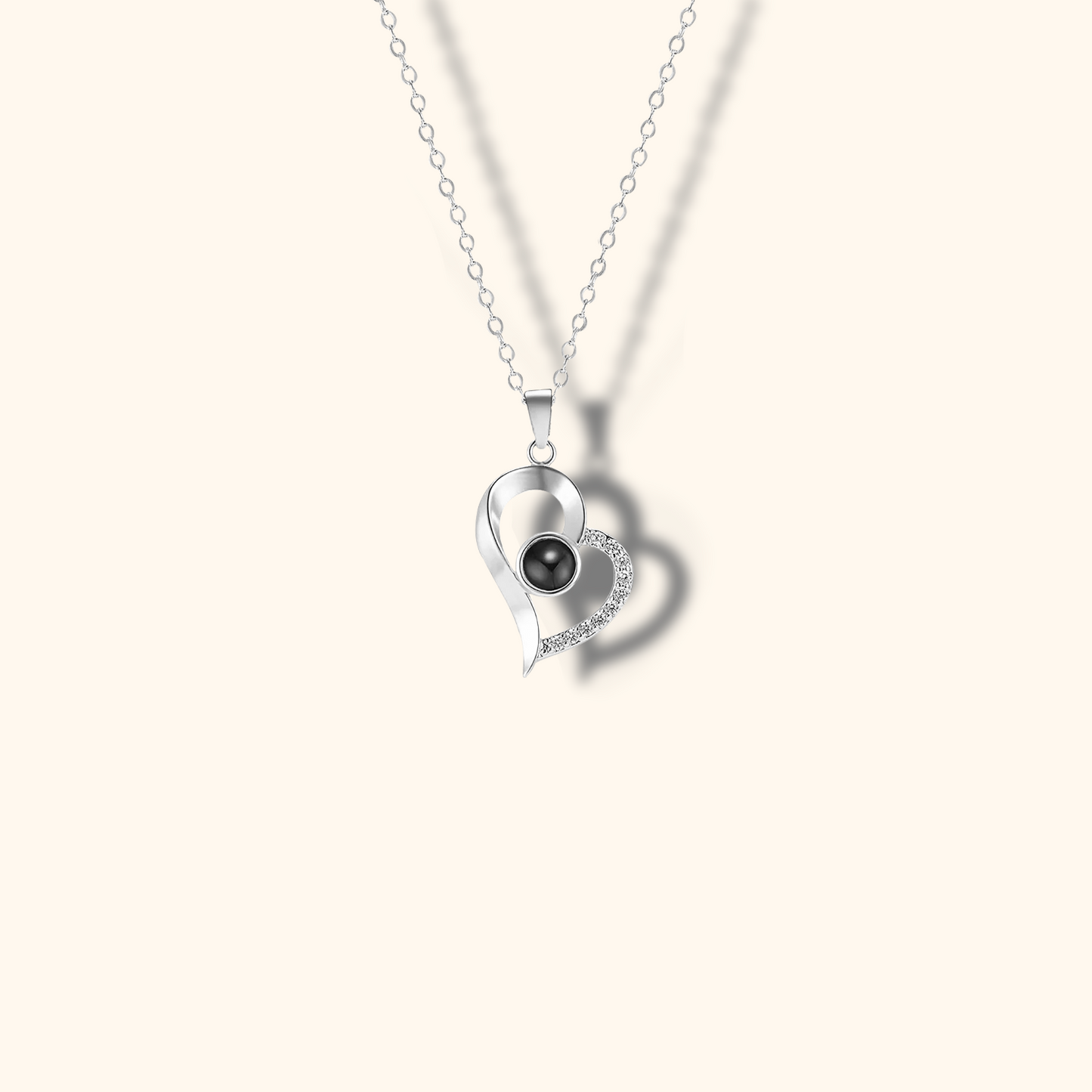 Hartvormige Ketting met Projectiebedel