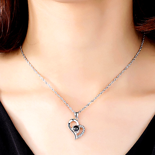 Hartvormige Ketting met Projectiebedel