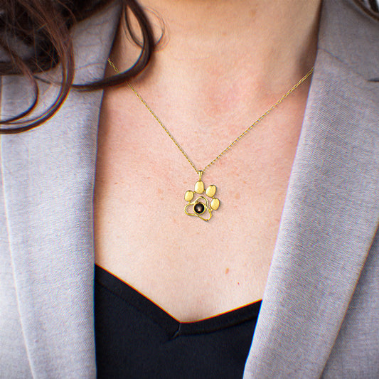 Gepersonaliseerde ketting met projectie foto van huisdier