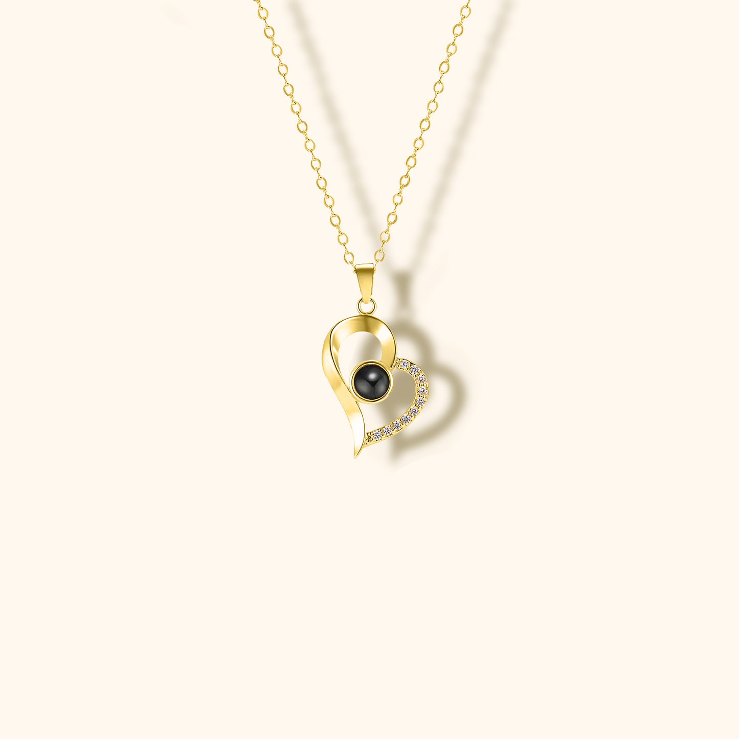 Hartvormige Ketting met Projectiebedel