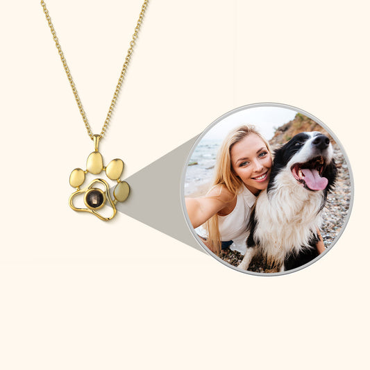 Gepersonaliseerde ketting met projectie foto van huisdier